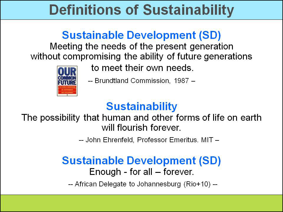 3 Sustainability Models Sustainability Advantage